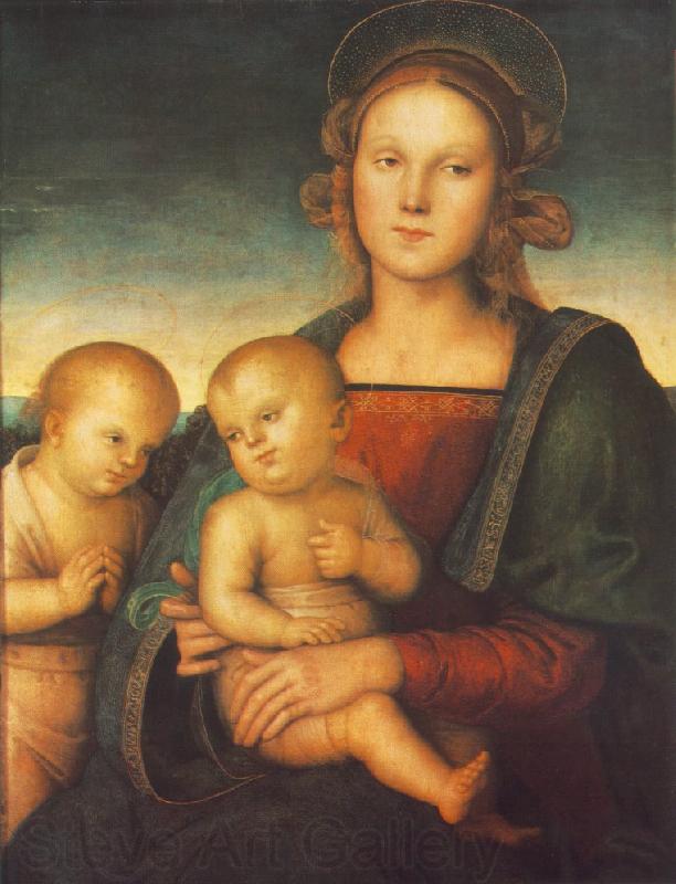 PERUGINO, Pietro Madonna with Child and Little St John af Norge oil painting art